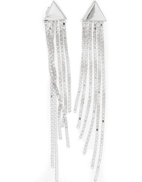 Silver Bar Tringle shower earrings 50 mm 2145