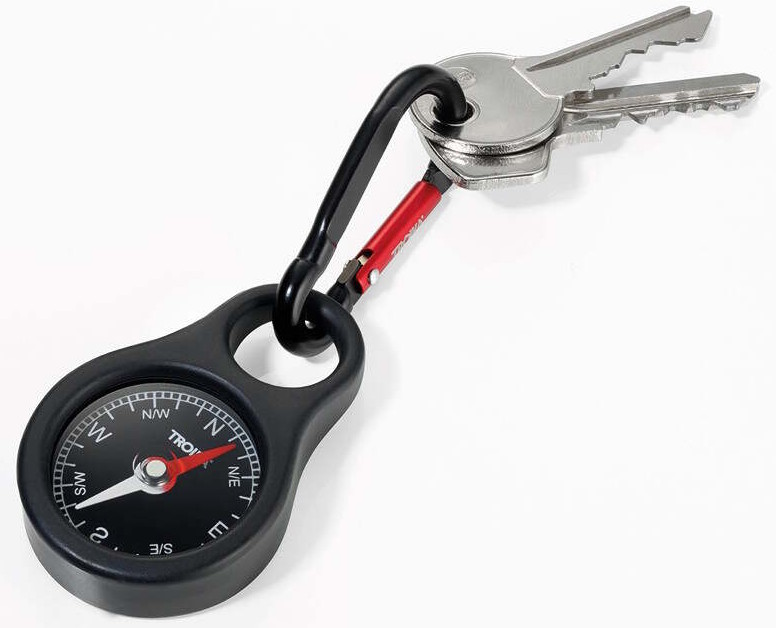 Troika carabiner Compass Key chain COS10/BK