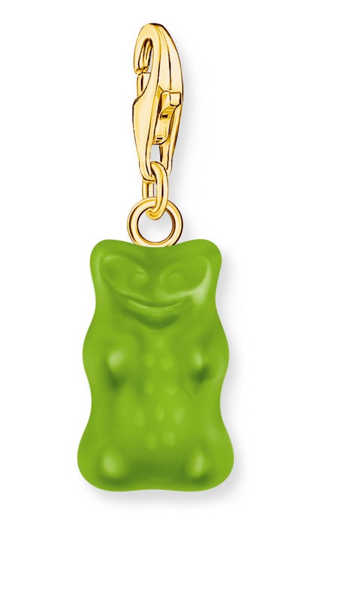 Thomas Sabo Haribo gold-plated goldbears in green pendant 2192-413-6