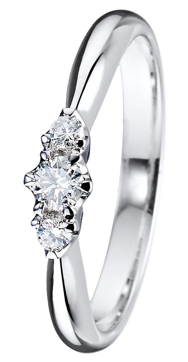 Kohinoor white gold 033-235V-16 Diamond Ring White Gold Helene