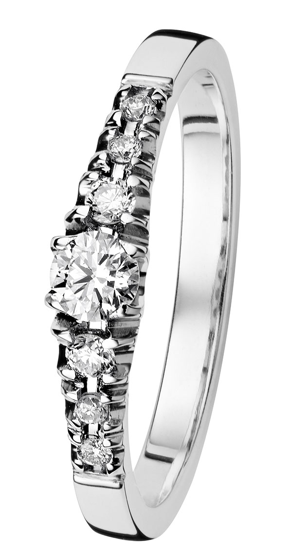 Kohinoor 033-244v-24 Diamond Ring White Gold Cristal
