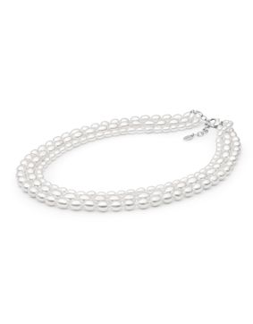 Gaura Pearls three strand pearl necklace 222-67