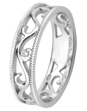 Kohinoor 033-252V-02 Diamond Ring White Gold Laurel