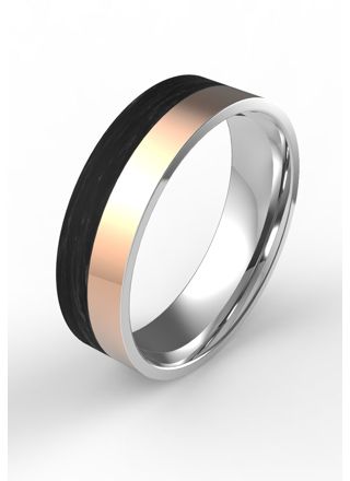 Bosie TICMIR-2016-92 ring,titaani/hiilikuitu 5mm