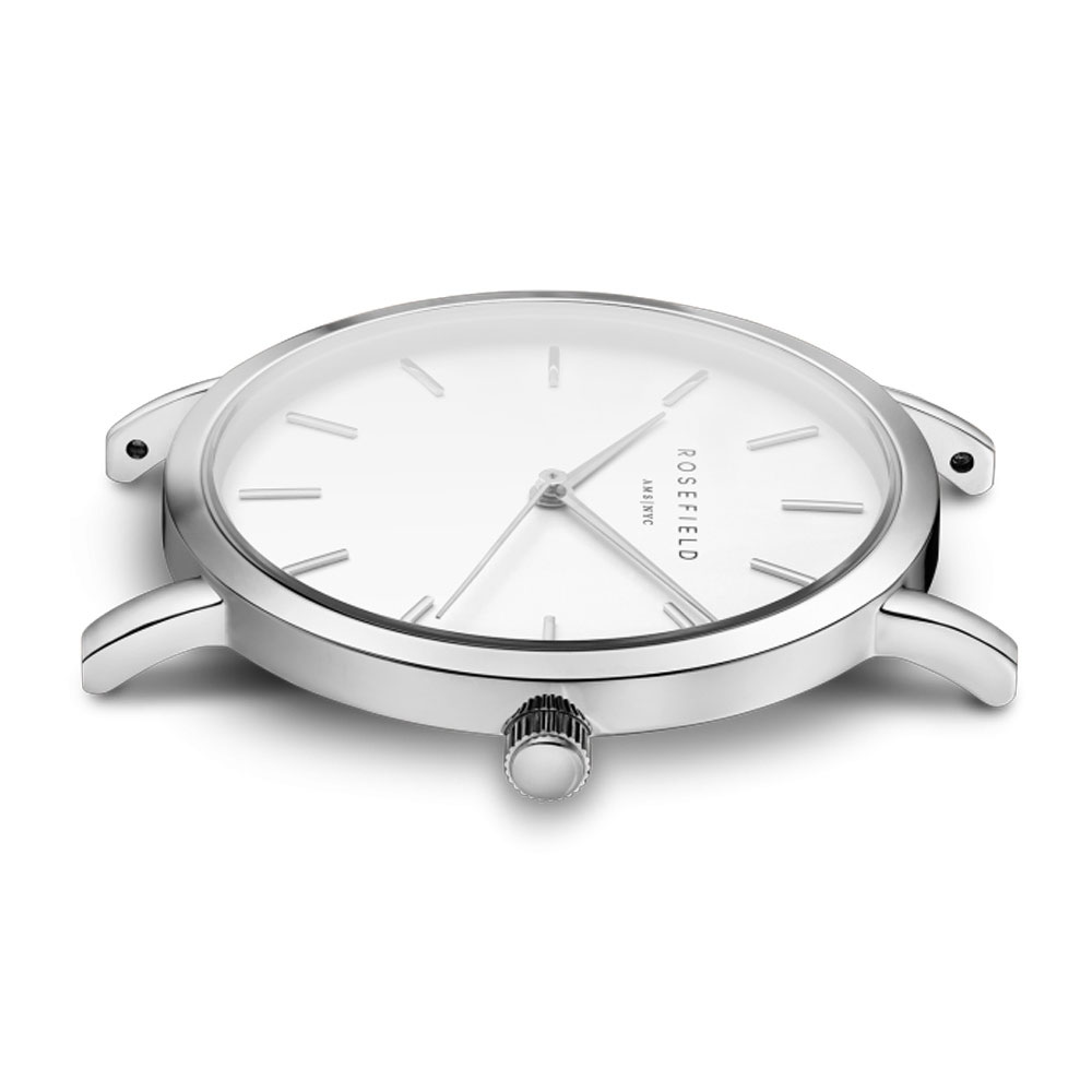 Rosefield Mercer MWS-M40 White - Silver - watchesonline.com