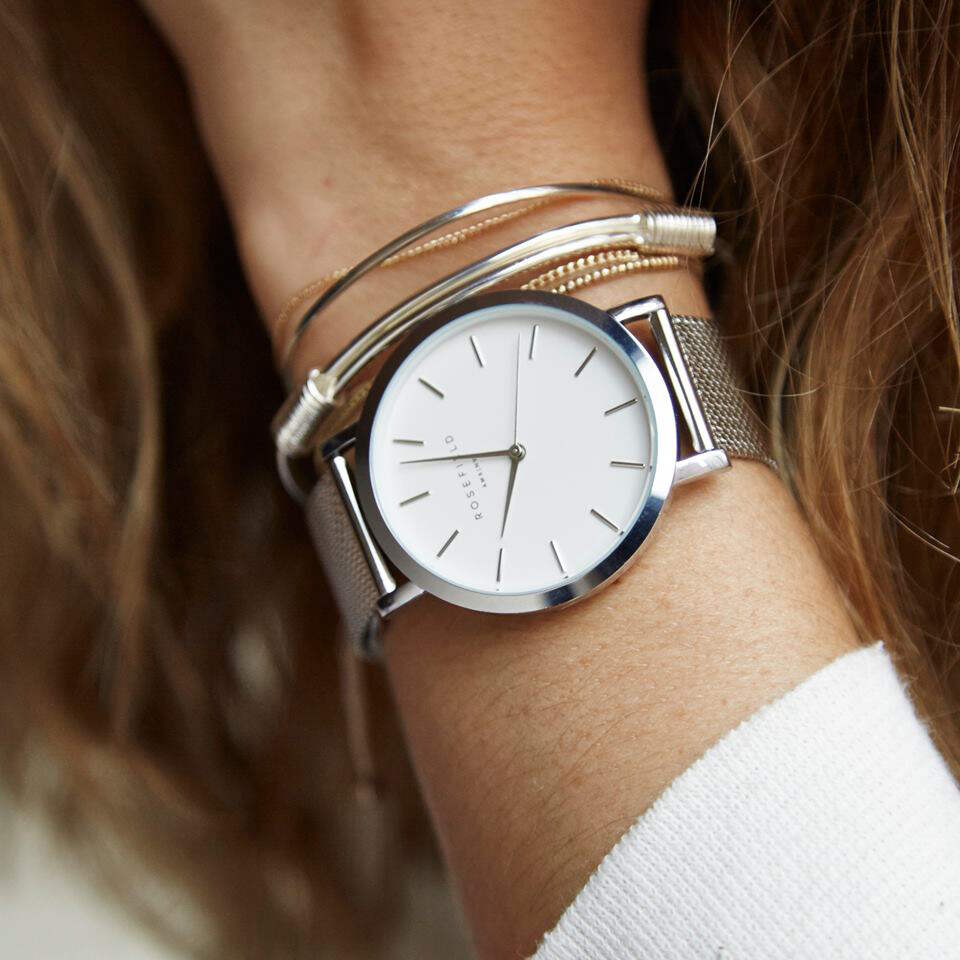 Rosefield Mercer MWS M40 White Silver watchesonline