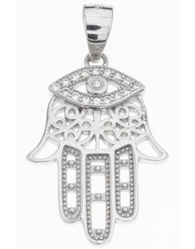 Silver Bar Fatima eye pendant 2257