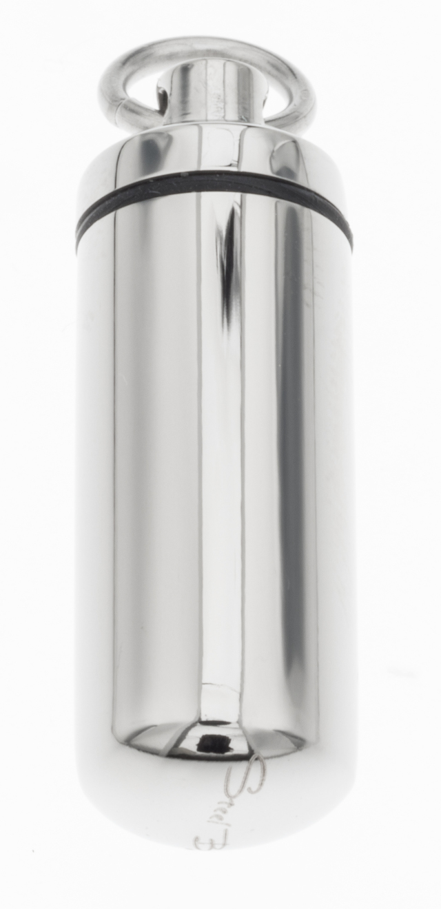 Silver Bar Jar pendant with a cork steel 30mm 2272