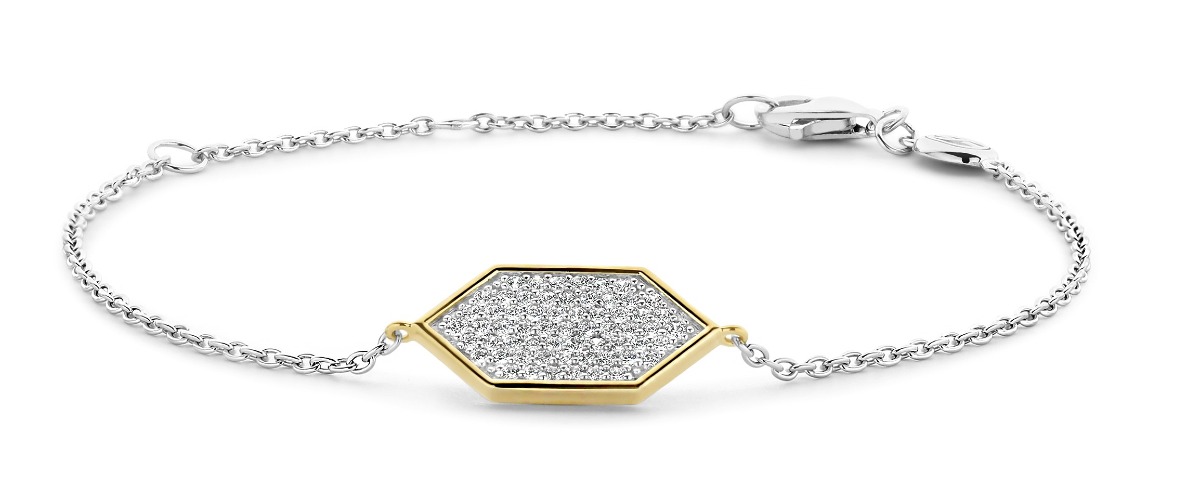 TI SENTO Star light pave gold-silver bracelet 23028ZY