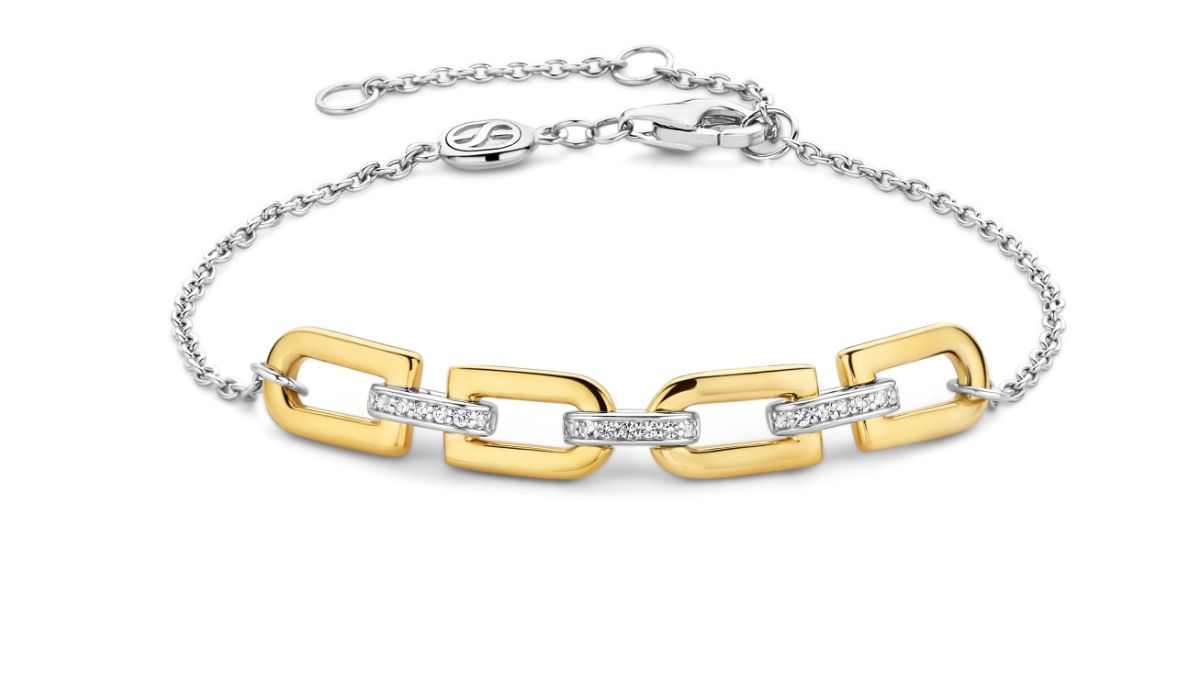 TI SENTO two-tone chain link bracelet 23032ZY