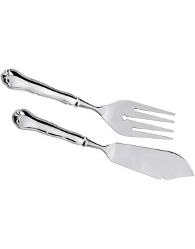 Chippendale silver fish server