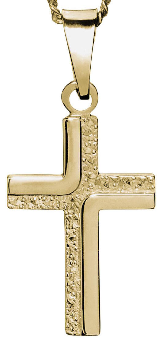 Saurum gold confirmation cross 7062