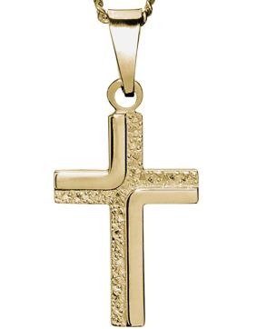 Saurum gold confirmation cross 7062