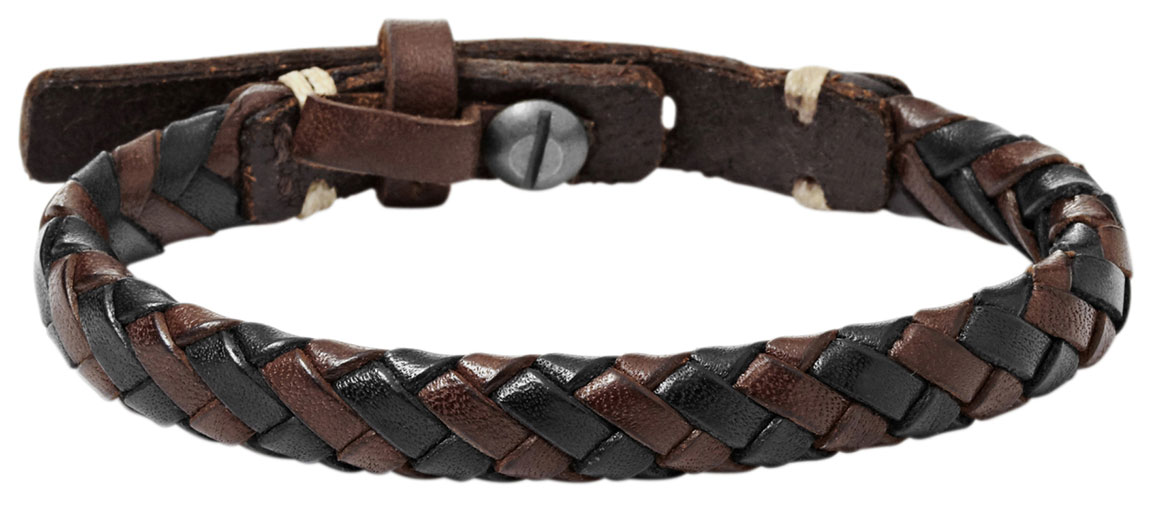 Fossil bracelet Braided Bracelet Brown and Black JA5932716
