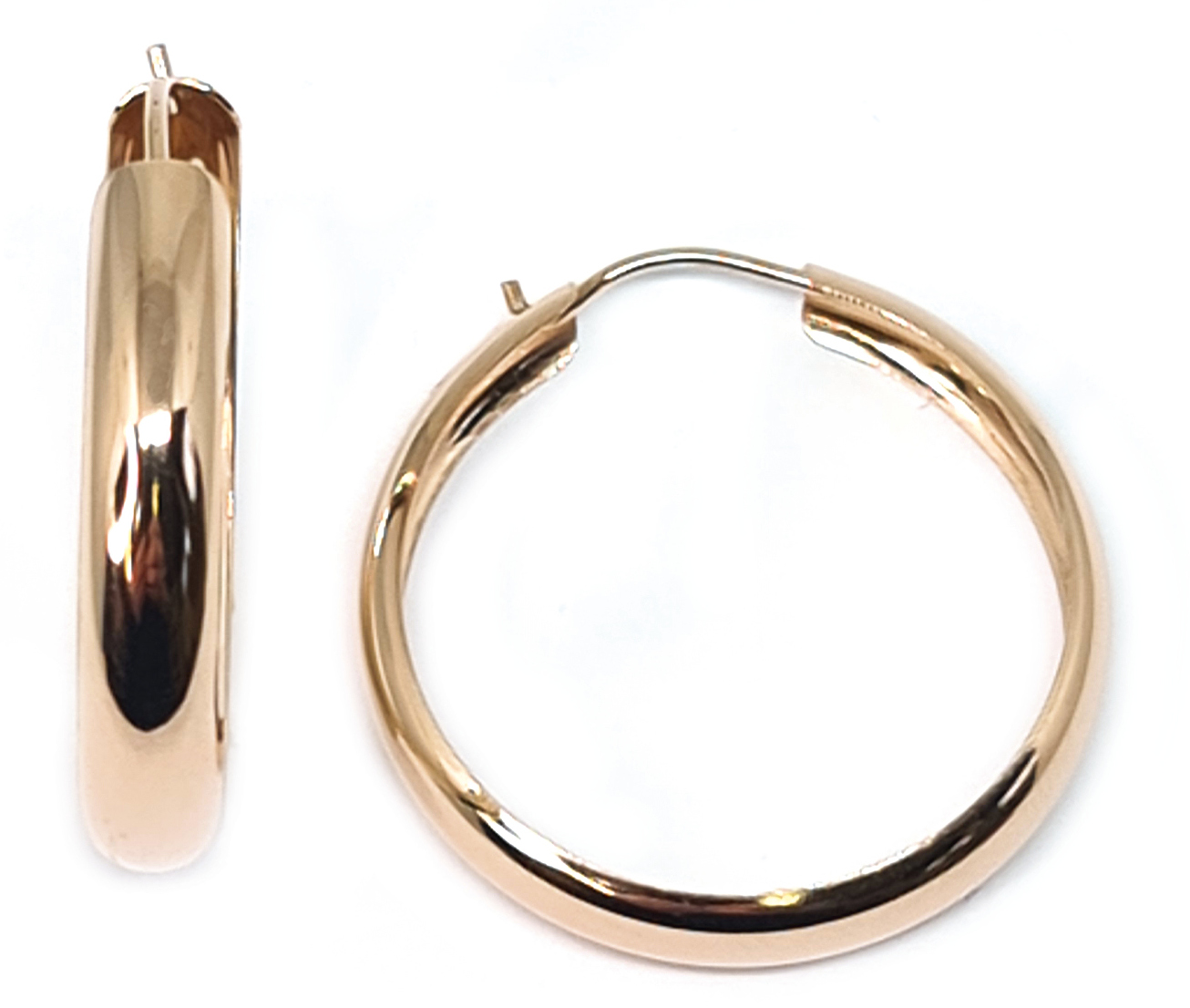 Silver Bar hoops 5-30 gold plated silver 2424