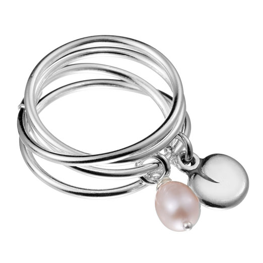 Kalevala Twinflower ring silver pink 2465400HE