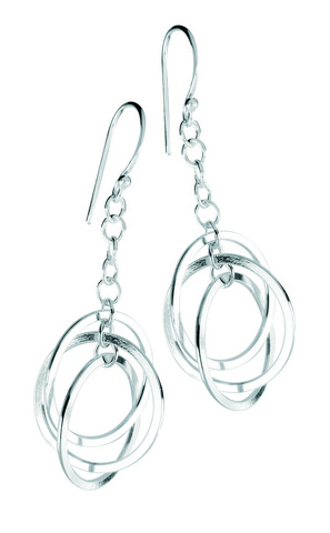 Silver Bar hanging earrings 50 mm 2528