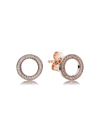 Pandora 14k Rose Gold-Plated 280585CZ Forever Pandora earrings