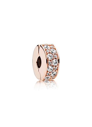 Pandora 14k Rose Gold-Plated 781817CZ Shining Elegance lock charm