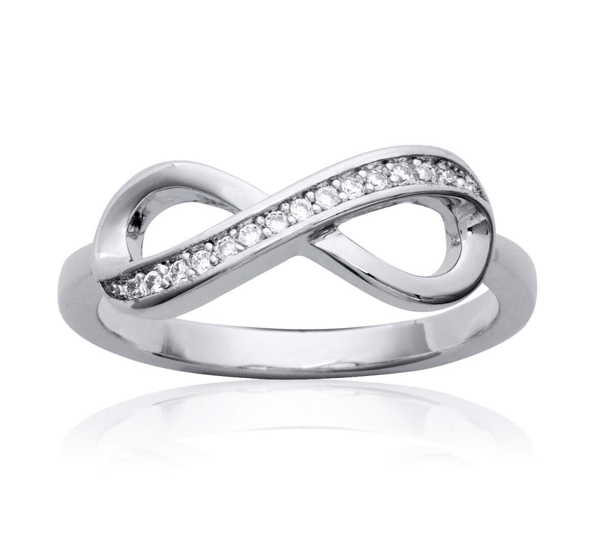 Lykka Symbols infinity bypass ring silver 6,5 mm