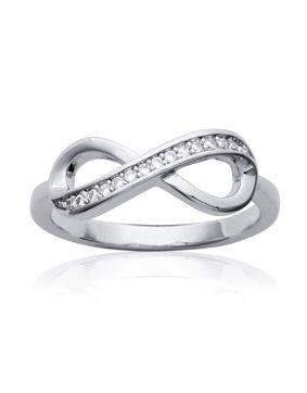 Lykka Symbols infinity bypass ring silver 6,5 mm