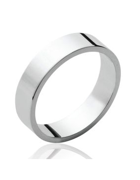 Lykken Casuals plain straight ring in silver 5 mm