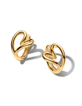 PANDORA ESSENCE gold-plated heart earrings 264359C00
