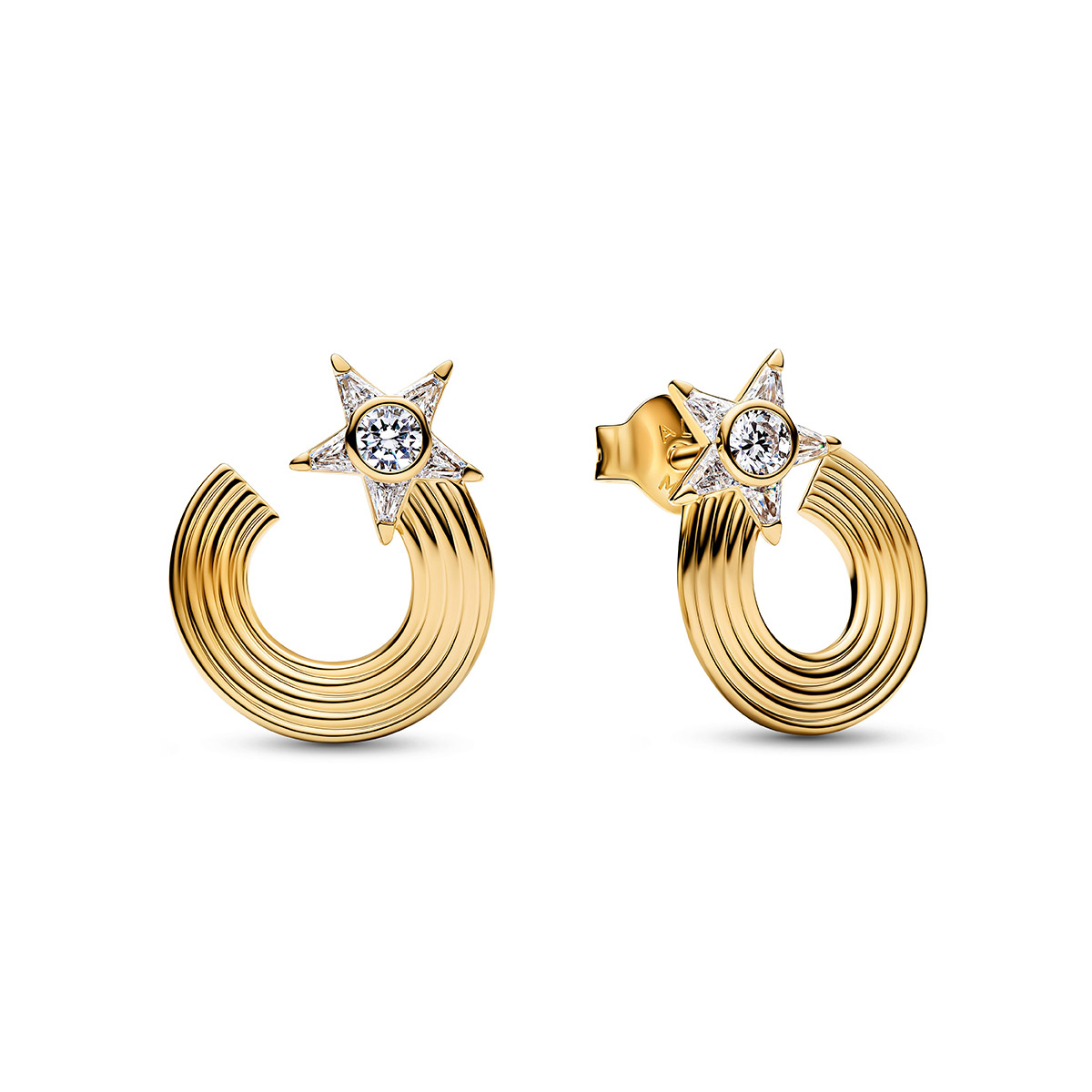 Pandora Timeless Gold-plated Sparkling Shooting Star Earrings 265074C01