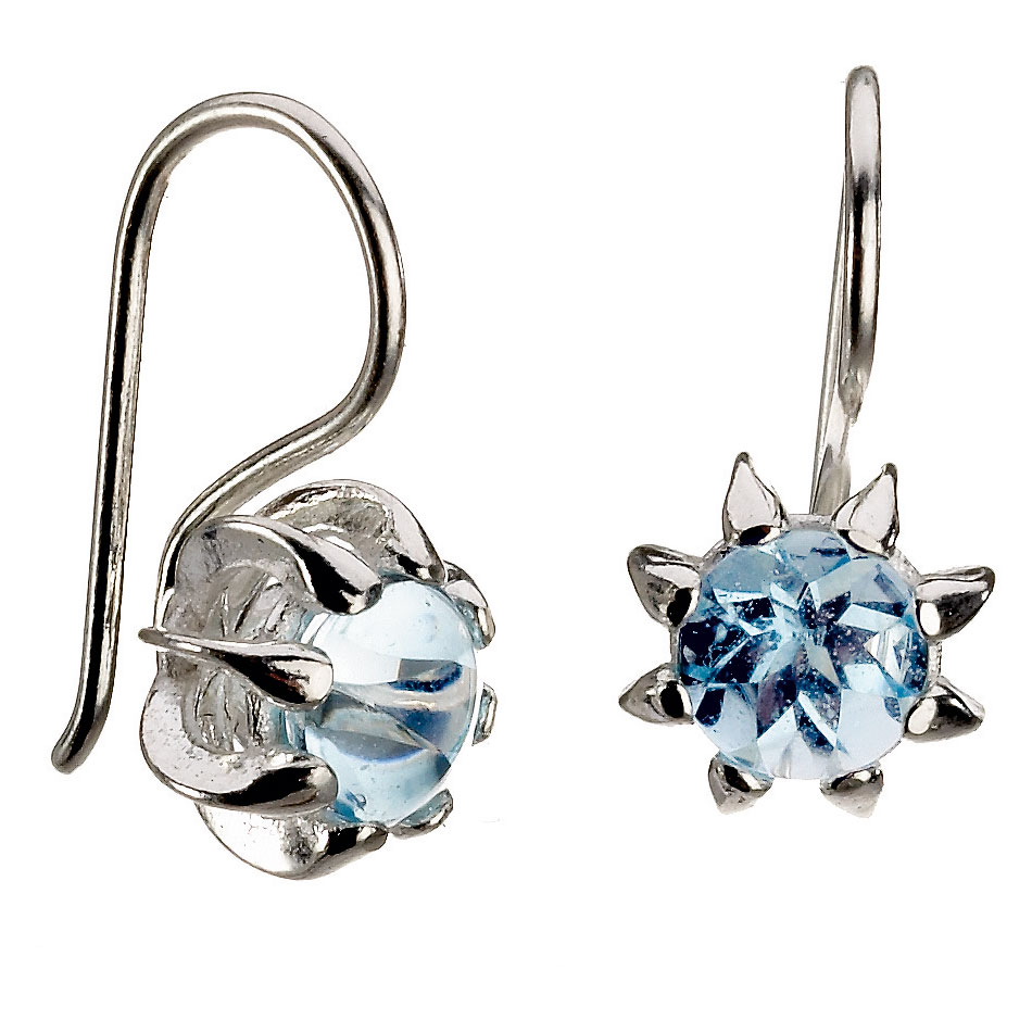 Kalevala Dream silver earrings with topaz 2667670TOK