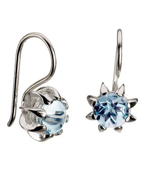 Kalevala Dream silver earrings with topaz 2667670TOK