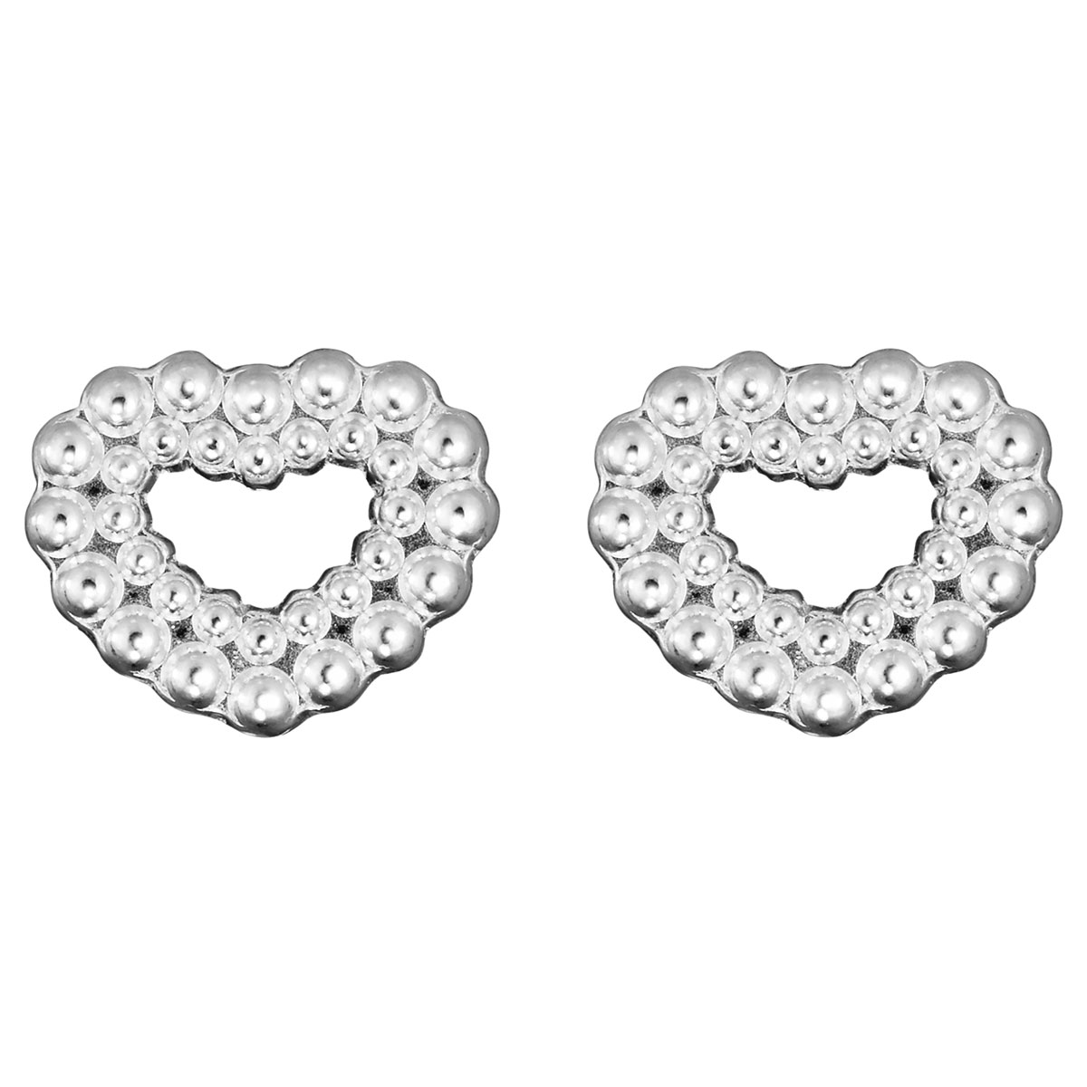 Kalevala Circle of Light heart earrings silver 2669483T