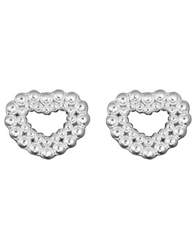 Kalevala Circle of Light heart earrings silver 2669483T