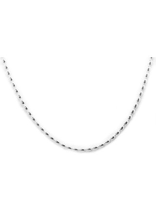 Rice bead chain Necklace 925 Sterling Silver 2.3mm OLIIVI230