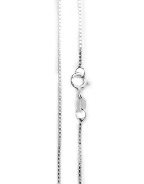 Box chain Necklace 925 Sterling Silver 1mm VEN019