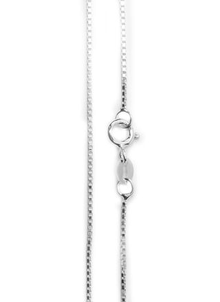 Box chain Necklace 925 Sterling Silver 1mm VEN019