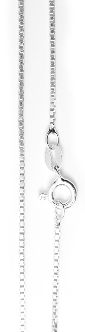 Box chain Necklace 925 Sterling Silver 1.1mm VEN022