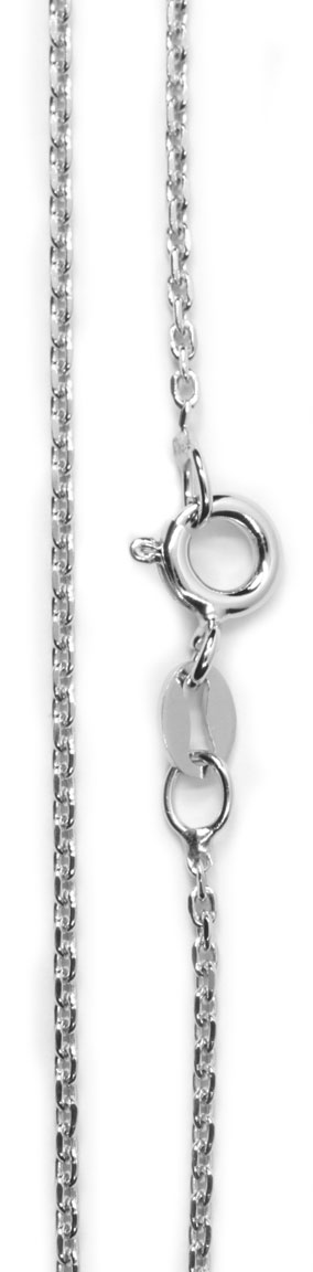 Anchor chain Necklace rhodinated 925 Sterling Silver 1,5mm R/ANK040/50