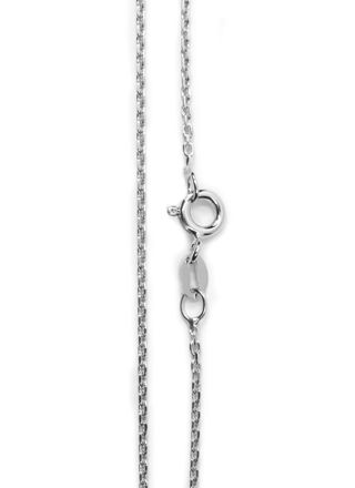 Anchor chain Necklace rhodinated 925 Sterling Silver 1,5mm R/ANK040