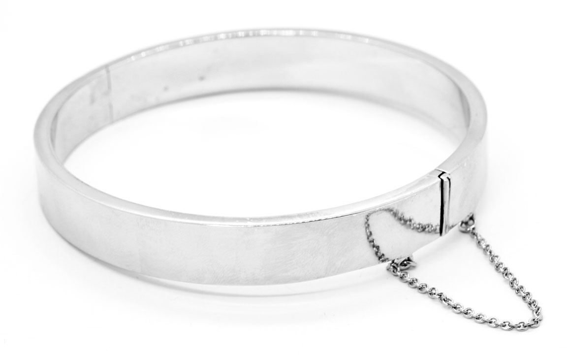 Bracelet rhodinated 925 Sterling Silver 62mm K6/ROD.10mm