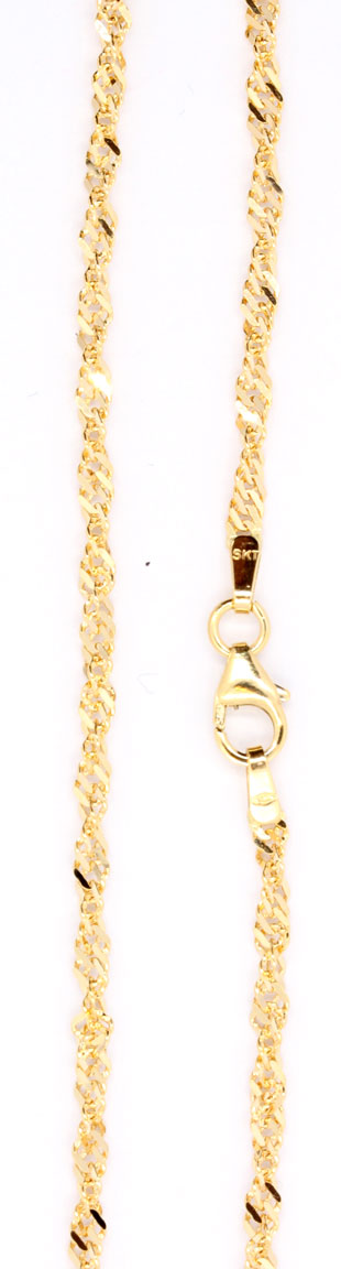 14K Gold Singapore Chain 2.5mm SIN040