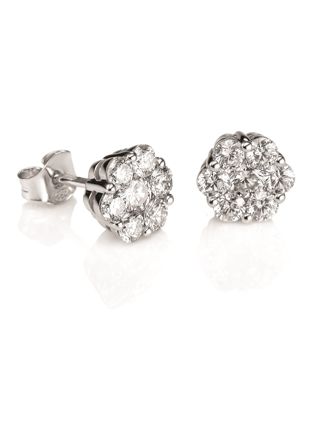 Kohinoor Dahlia white gold diamond earrings 143-233V-32
