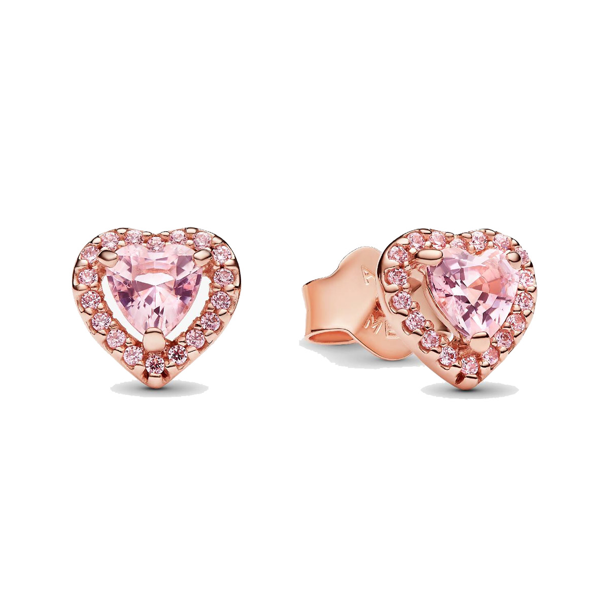Pandora Timeless rose gold-plated pink heart earrings 288427C02