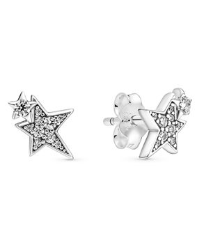 Pandora Sparkling Asymmetric Stars earrings 290012C01