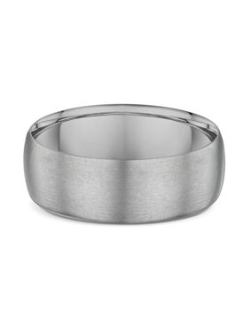 Lykken Strong plain titanium ring d-shape 7 mm