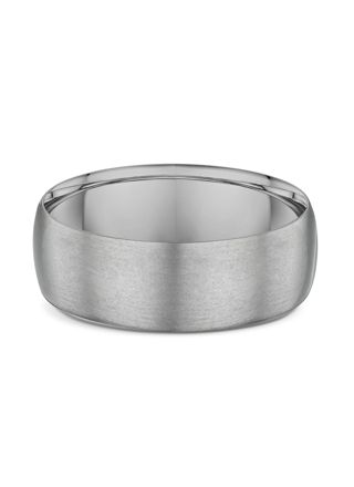 Lykka Strong plain titanium ring d-shape 7 mm