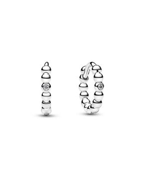 Pandora Signature Beaded Huggie Earrings 294823C01