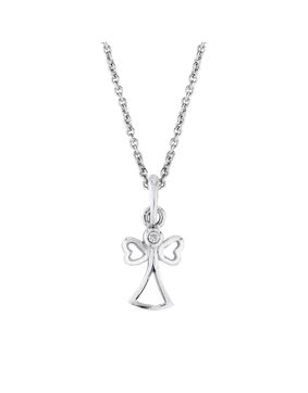 Lykka guardian angel silver necklace