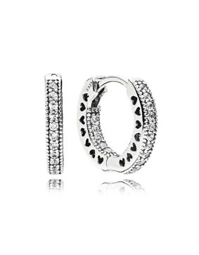 Pandora 296317CZ Hearts Hoops