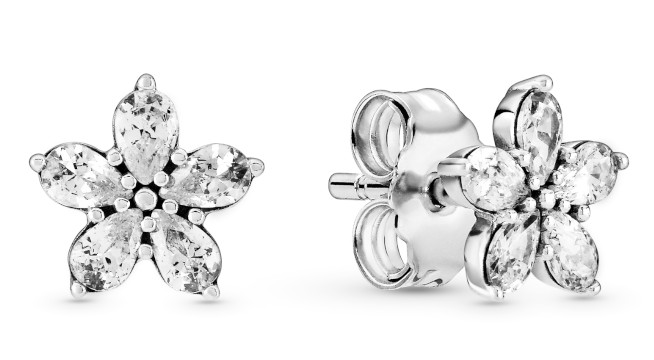 Pandora Snowflake Necklace And Earrings 399230C01-45 Pandora