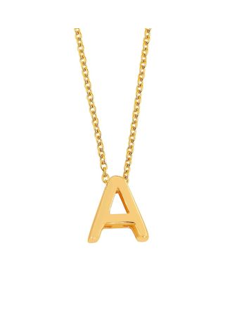Lykka Symbols gold plated initial necklace silver